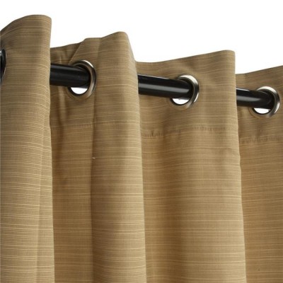 Hammock Source CUR84BMGRSN 50 x 84 in. Sunbrella Outdoor Curtain with Nickel Plated Grommets&#44; Dupione Bamboo   